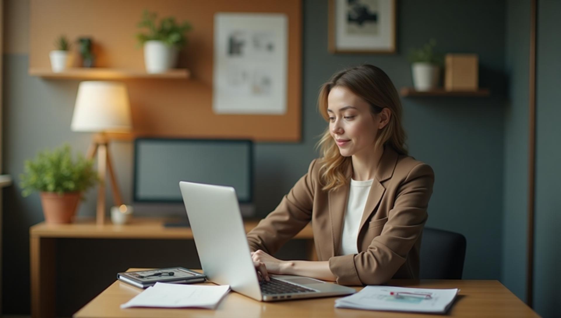 Small business owner working in South Central Kentucky office